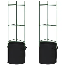 vidaXL Tomatenkäfig mit Pflanzsack 2 Stk. 116 cm