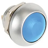 VELLEMAN Mini-Drucktaster Rund Metall Blaue Schutzkappe