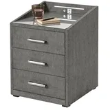 Sconto Nachtschrank Moon 47 x 46 x 61 cm Braun