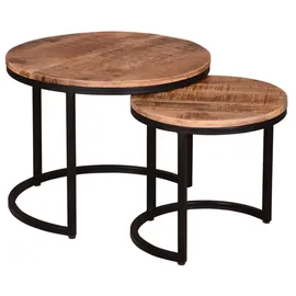 bene living Couchtisch 2er Set Fermo Mango natur