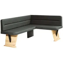 Home Affaire Eckbank HOME AFFAIRE "Laros", grau (anthrazit, dekor eiche ontario), B:182cm H:87,5cm T:141cm, Massivholz, Spanplatte, Sitzbänke, Eckbank, Bezug in verschiedenen Qualitäten und Farben