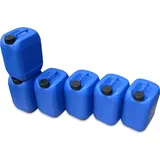 6 Stück 10 Liter 10 L Kanister, Wasserkanister Farbe blau lebensmittelecht DIN51 (6x10 knb51) - Blau