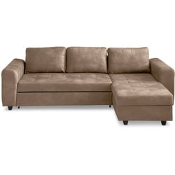 BOOOM Ecksofa Rise Mikrofaser Beige-Brown