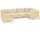 vidaXL Garten-Lounge-Set 6-tlg. creme Kiefer
