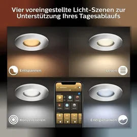 Philips Xamento 3er Pack rund Chrom