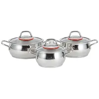 KARACA Emirgan Kochtopf- Set Edelstahl, 6- teilig, Midi Set