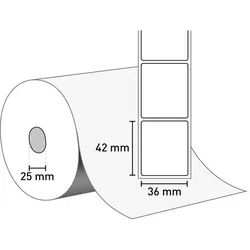 Seiko SLP-STAMP1 – Online Briefmarken-Etikett (Papier permanent) 36 mm x 42 mm / weiß / 485 Etiketten je Rolle