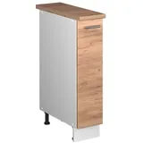 Vicco Apothekerschrank Fame-Line, Goldkraft Eiche/Weiß, 20 cm, AP Eiche (1-St) goldfarben