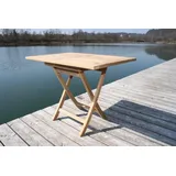 LINDER EXCLUSIV Gartentisch Klapptisch Paris in premium Teak 100 x 70 cm - Braun