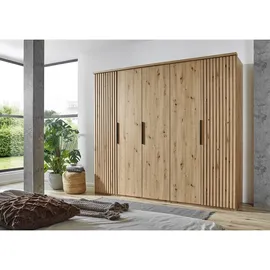 WIMEX Drehtürenschrank »Andorra by fresh to go« Mit 3D-Leisten für Akustikpaneel-Optik braun