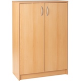 Kommode Sideboard Highboard Schrank Anrichte Mehrzweckschrank mit 2 Türen Buche