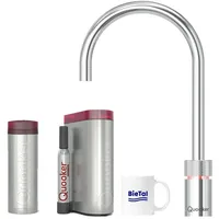 QUOOKER Wassersprudler Quooker Wasserhahn mit PRO3 Heißwasser & CUBE für Sprudelwasser Wasser, mit BieTal Trinktasse