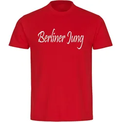 multifanshop Kinder T-Shirt - Berlin rot - Berliner Jung - Druck weiß - Kind