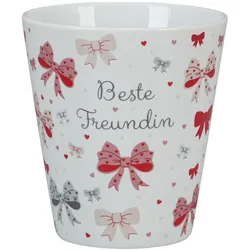 Krasilnikoff Happy Mug Becher Beste Freundin, Ø 8.8, Höhe 10 cm, 330 ml