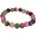 FIRETTI Armband "Schmuck Geschenk Armschmuck Armkette Edelstein Perlen, Onesize", rosa (pink, braun, grün, pink, braun, grün), Armbänder, Damen, 20cm, Silikon Stein, Silikon, Stein, Armband, Made in Germany - mit Achat