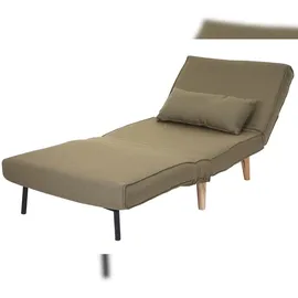 Mendler Schlafsessel HWC-D35, Schlafsofa Funktionssessel Klappsessel Relaxsessel Jugendsessel Sessel, Stoff/Textil ~ grün
