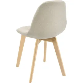 [en.casa] Esszimmerstuhl Kopparberg Stoffbezug Buche beige 6er Set