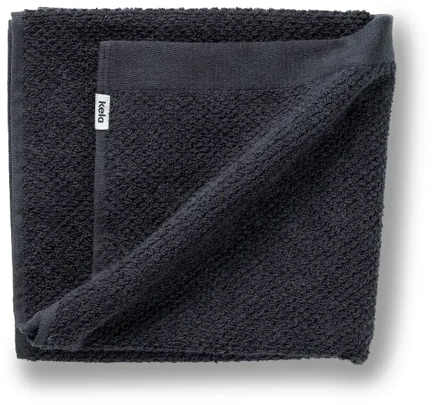 Handtuch Lavinia 100%orgBaumwolle schwarz 50,0x100,0cm