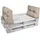 Beautissu Palettenkissen 60 x 40 x 20 cm beige 2-tlg.