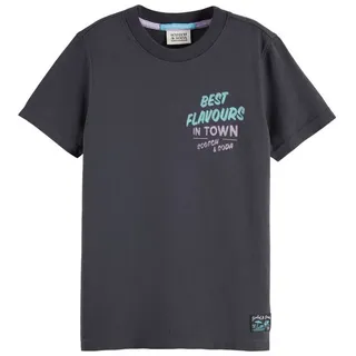 Scotch & Soda Print-Shirt SCOTCH & SODA Kinder T-Shirt Artwork washed black 8 Jahre ( 122-128 )