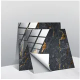 COOL-i ® Fliesenaufkleber Klebefliesen 10 Stück -15cm x 15cm, 3D Fliesenaufkleber (Marmor Optik)