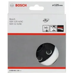 Schleifteller weich, 125 mm, für GEX 12 A, GEX 12 AE, GEX 125 A, GEX 125 AC