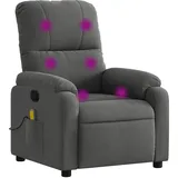 vidaXL Massagesessel Dunkelgrau Polyester 55,8 x 103,5 x 73,7 cm Grau mit Fernbedienung