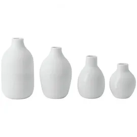 räder Mini Flaschenvasen 4er Set, weiß