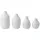 räder Mini Flaschenvasen 4er Set, weiß