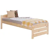 Ticaa Bettgestell Stauraumbett Seniorenbett „Loni“, Funktionsbett braun
