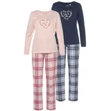 VIVANCE DREAMS Damen Pyjama mehrfabig gemustert Gr.32/34