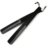 LuxusKollektion Schuhlöffel Schuhlöffel Holz Schuhanzieher lang 38cm 2er Schwarz schwarz