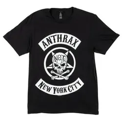 Anthrax Biker Skull Tshirt schwarz XL