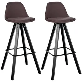 CLP Barhocker Corbin 2er Set Holz braun/schwarz
