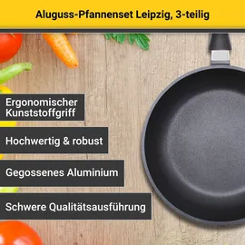 Krüger Leipzig Pfannen-Set 3-tlg. 20 cm + 24 cm + 28 cm