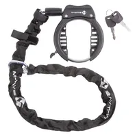 M-Wave Ringchain XL Schwarz Rahmenschloss mit Kette