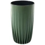 HowHomely Blumentopf aus Kunststoff 52 cm mit Pflanzkübel Einsatz 29 cm Durchmesser - Langlebige und Leichte Übertopf in Grün für Deko Wohnzimmer Garten oder Terrasse