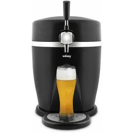 Wëasy Bierzapfanlage PINT568, Kompatibel mit 5L-Fässern, 60W, 3°C bis 6°C, Integriertes Kühlsystem, Haltbarkeit bis zu 30 Tagen