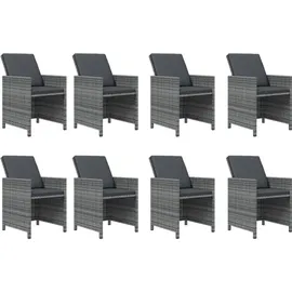 vidaXL Polyrattan Garten-Set 313100 9-tlg. grau