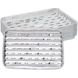 relaxdays Grillschale »Grillschale Alu im 25er Set«, Aluminium, (25-St) silberfarben