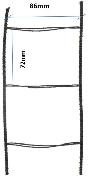 Leiterband für 80mm gebördelte Lamellen #142000401 (Länge Leiterkordel: 30m)