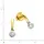 Diamonds by Ellen K. Ohrstecker 375 Gold zweifarbig 2x Brillant 0,03ct. gelb, weiß