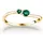 Live Diamond Ring goldgelb / smaragd 56
