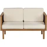 Beliani Loungesofa 2-Sitzer 120 x 70 x 75 cm Hellbraun