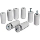 Inovatec 8 x Anschlagstopper 40 mm, grau