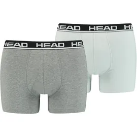 Head Basic Boxershorts grau M 2er Pack