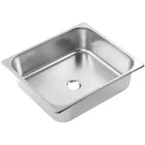 Küchenspüle,Einzelspüle,Edelstahlspüle,Edelstahlspüle,Unterbaubecken,Quadratische Küchenspüle