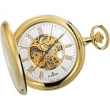 Dugena Herrentaschenuhr 4460307-1, Savonette, Handaufzugswerk, Gold, skelettiert,