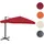 Mendler Gastronomie-Ampelschirm HWC-A96 350 x 350 cm bordeaux