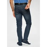 Arizona Straight-Jeans, gerade Beinform, dezente Used-Waschung, niedrige Leibhöhe, blau